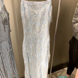 light blue and sequence gown/prom dress
